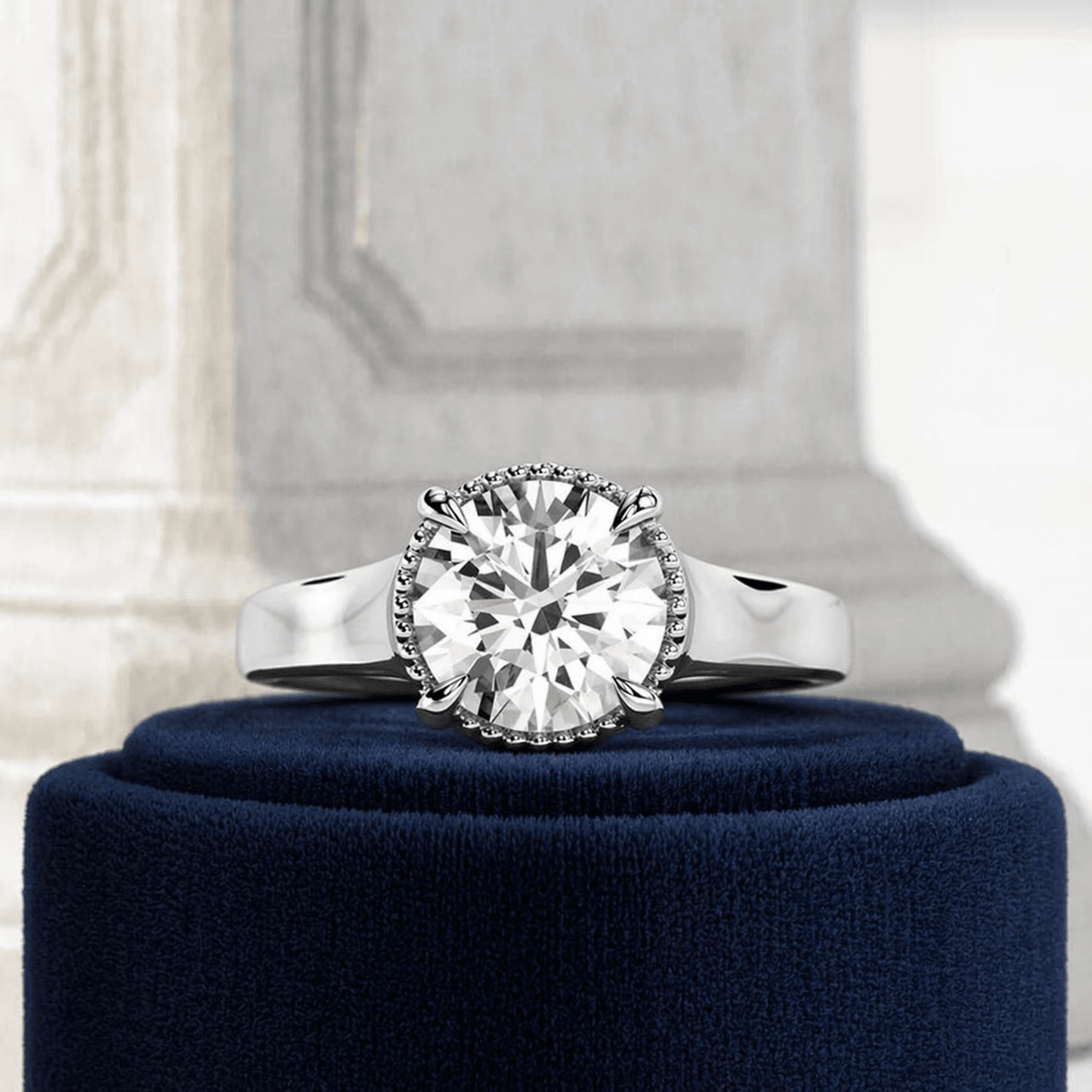 2 Carat Round Cut Lab Grown Diamond Engagement Ring for Women - Mivaan Fine Jewelry