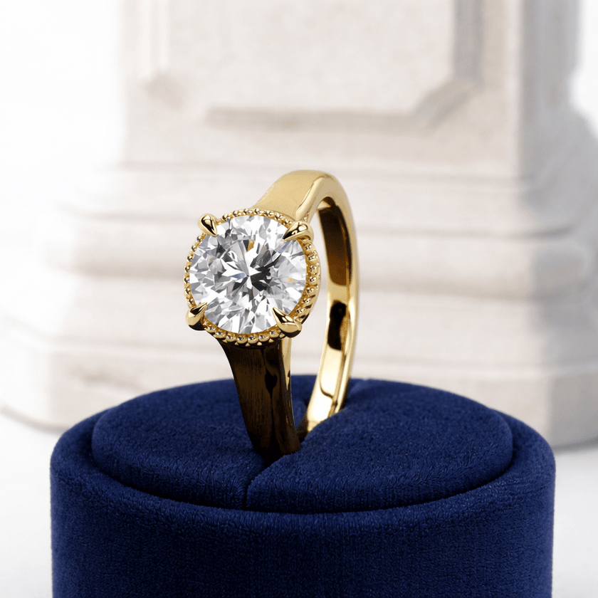 2 Carat Round Cut Lab Grown Diamond Engagement Ring for Women - Mivaan Fine Jewelry