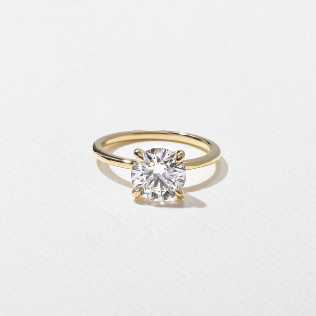 2 Carat Round Cut Lab Grown Diamond Solitaire Ring in Solid Gold - Mivaan Fine Jewelry