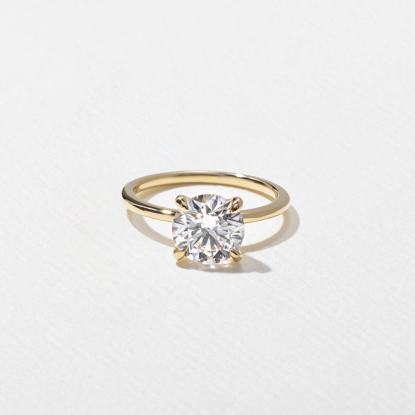 2 Carat Round Cut Lab Grown Diamond Solitaire Ring in Solid Gold - Mivaan Fine Jewelry