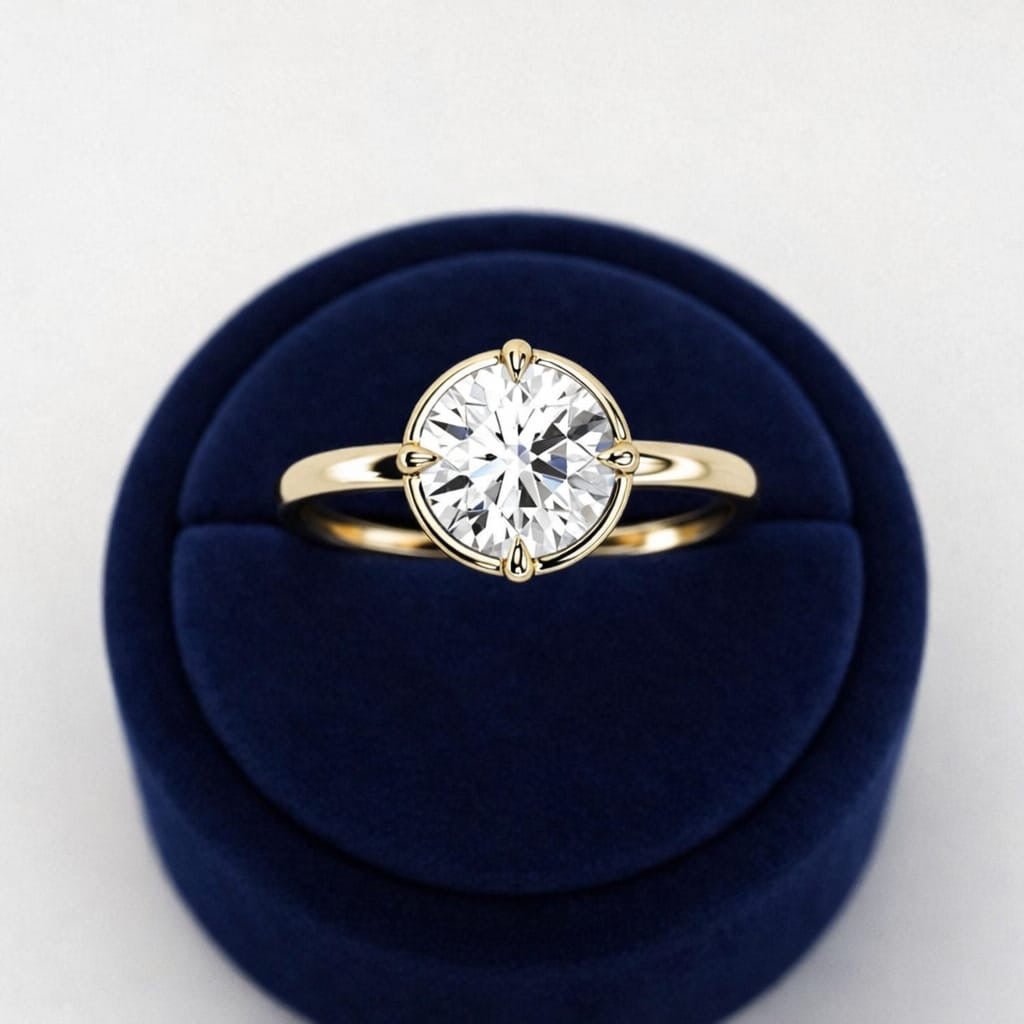 2 Carat Round Lab Grown Diamond Solitaire Ring - Mivaan Fine Jewelry