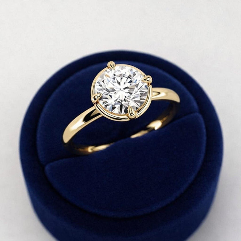 2 Carat Round Lab Grown Diamond Solitaire Ring - Mivaan Fine Jewelry