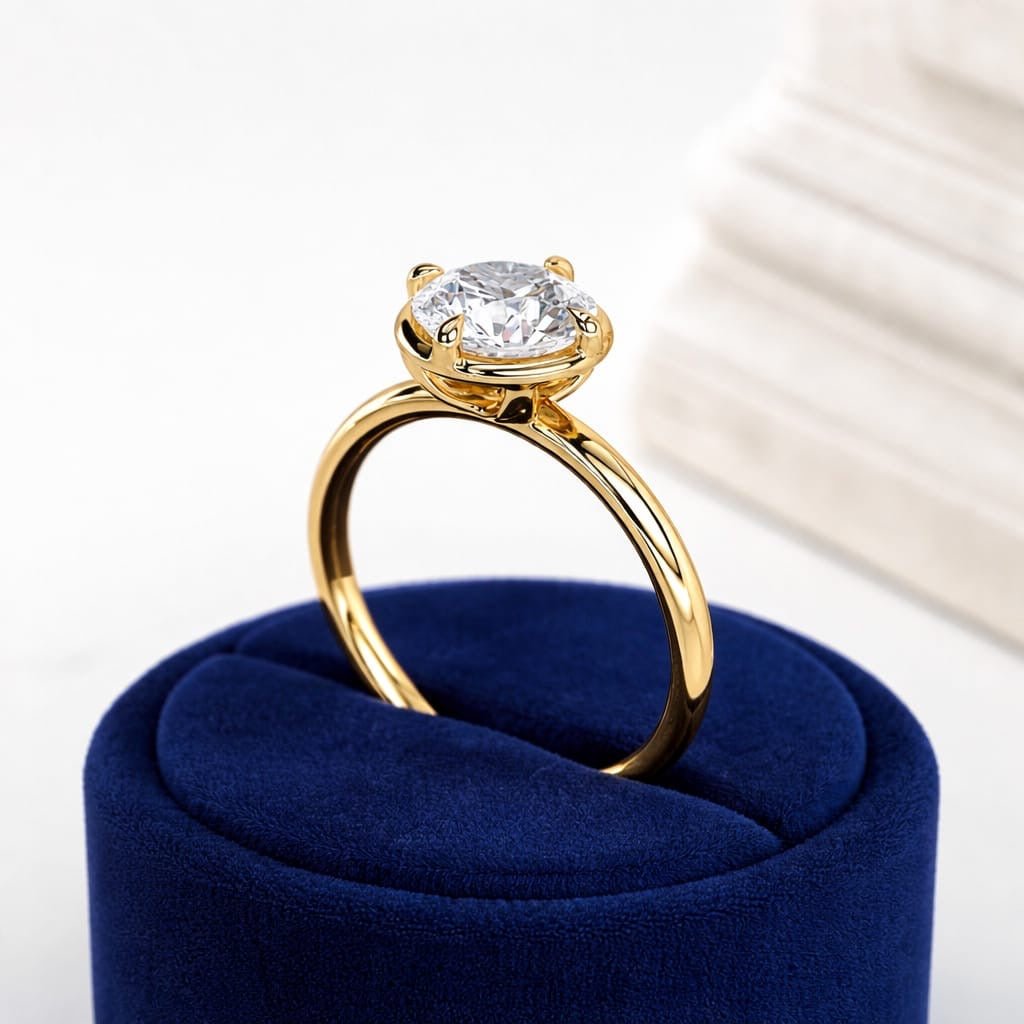 2 Carat Round Lab Grown Diamond Solitaire Ring - Mivaan Fine Jewelry