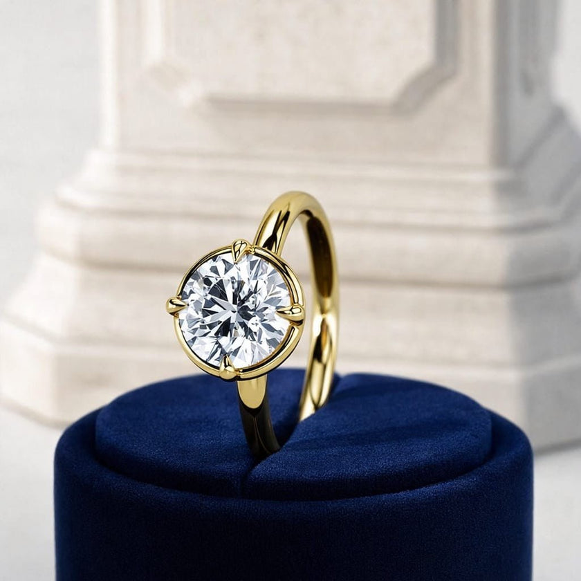 2 Carat Round Lab Grown Diamond Solitaire Ring - Mivaan Fine Jewelry