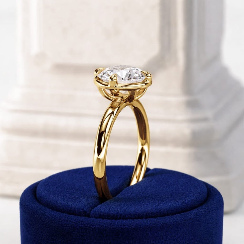 2 Carat Round Lab Grown Diamond Solitaire Ring - Mivaan Fine Jewelry