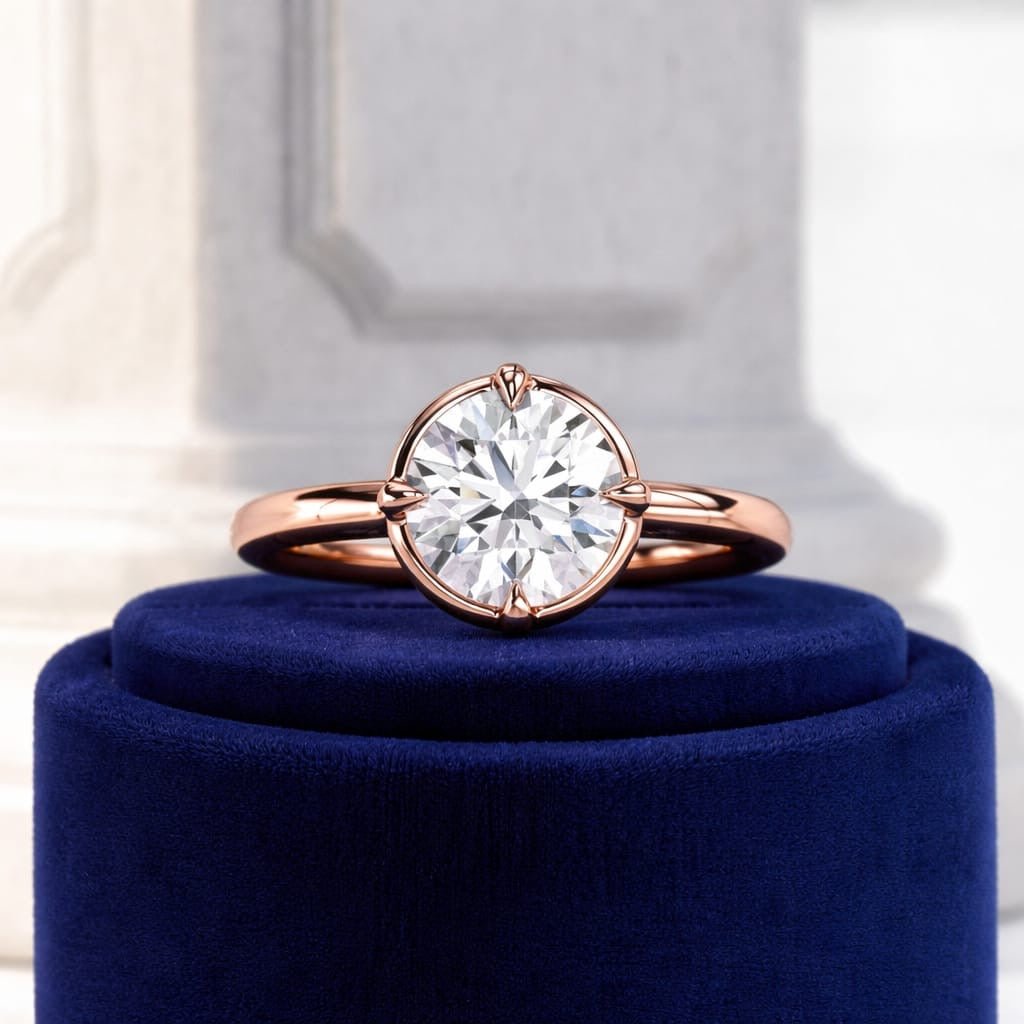2 Carat Round Lab Grown Diamond Solitaire Ring - Mivaan Fine Jewelry