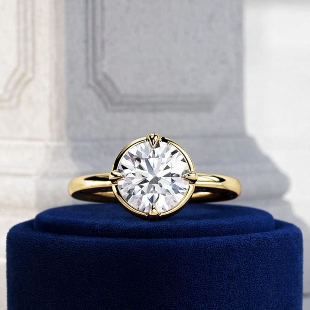 2 Carat Round Lab Grown Diamond Solitaire Ring - Mivaan Fine Jewelry
