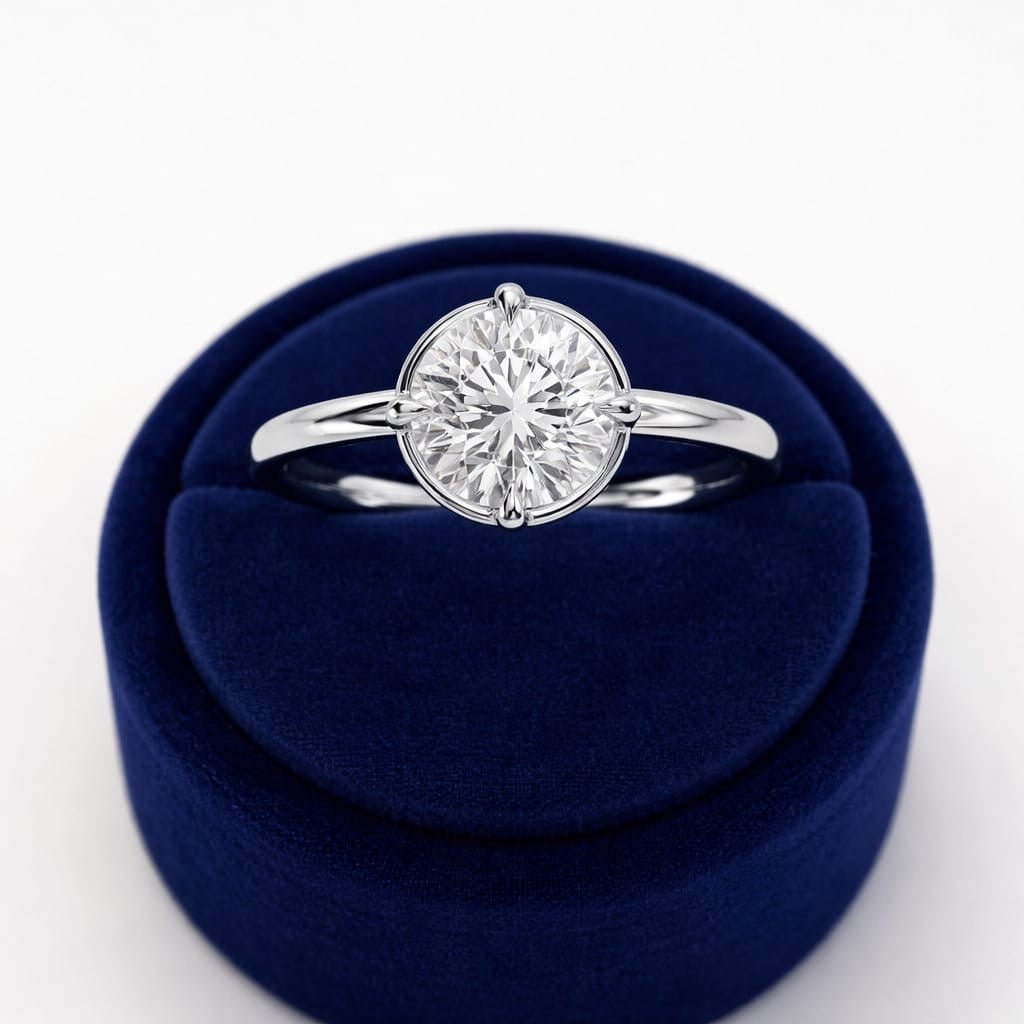 2 Carat Round Lab Grown Diamond Solitaire Ring - Mivaan Fine Jewelry