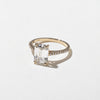 2.50 Carat Emerald Cut Lab Grown Diamond Ring with Pavé Band - Mivaan Fine Jewelry