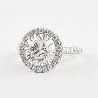 2.00 CT Round Halo Diamond Engagement Ring – Classic Gold Setting - Mivaan Fine Jewelry