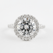 2.00 CT Round Halo Diamond Engagement Ring – Classic Gold Setting - Mivaan Fine Jewelry