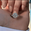 2.00 CT Round Halo Diamond Engagement Ring – Classic Gold Setting - Mivaan Fine Jewelry