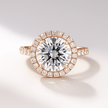 2.00 CT Round Halo Diamond Engagement Ring – Classic Gold Setting - Mivaan Fine Jewelry