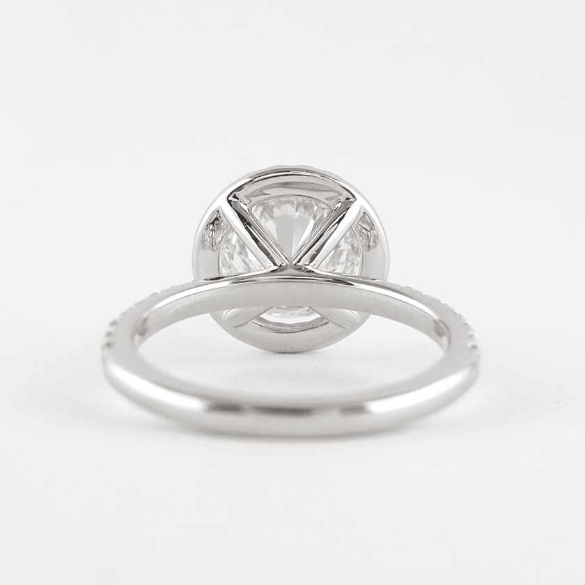 2.00 CT Round Halo Diamond Engagement Ring – Classic Gold Setting - Mivaan Fine Jewelry
