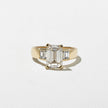 2.05 Carat Emerald Cut Lab Grown Diamond Ring with Baguette Side Stones in 14K Solid Gold - Mivaan Fine Jewelry