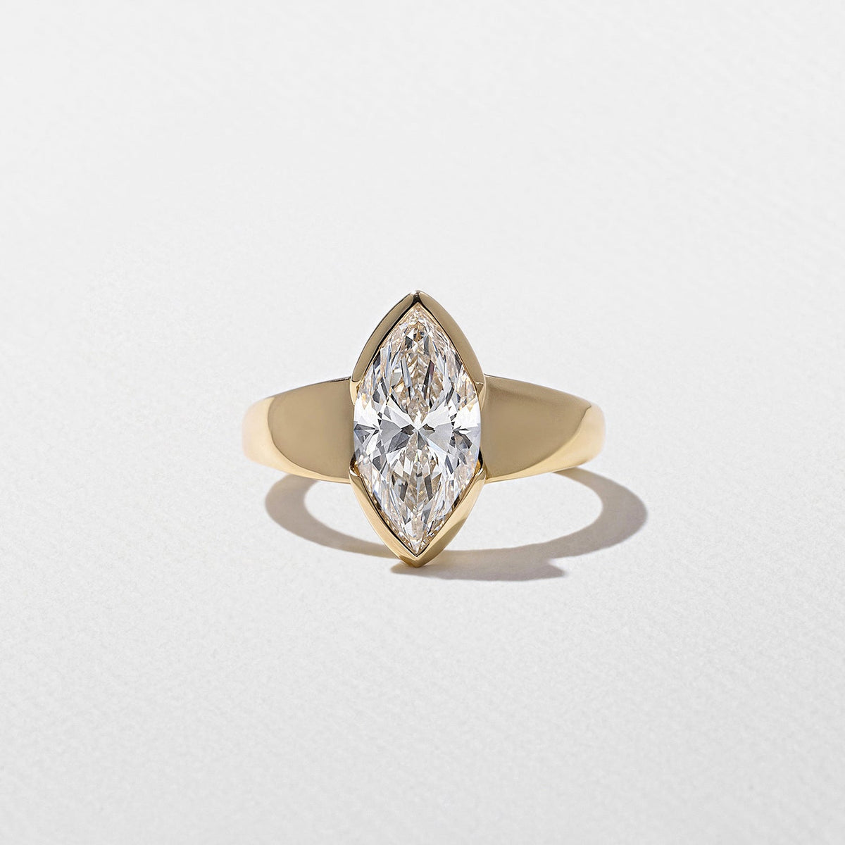 2.05 Carat Marquise Cut Lab Grown Diamond Ring in 14K Solid Gold - Mivaan Fine Jewelry