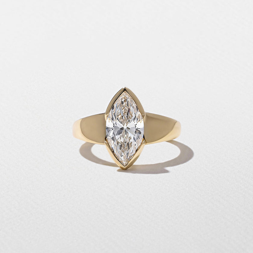 2.05 Carat Marquise Cut Lab Grown Diamond Ring in 14K Solid Gold - Mivaan Fine Jewelry