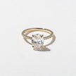 2.05 Carat Oval Cut Lab Diamond Ring with Pavé Band in Solid Gold - Mivaan Fine Jewelry