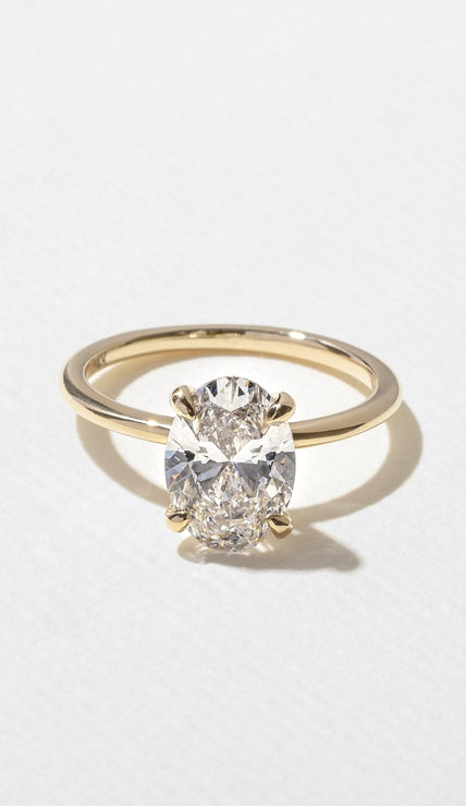 2.05 Carat Oval Cut Lab Diamond Solitaire Ring in 14K Solid Gold - Mivaan Fine Jewelry