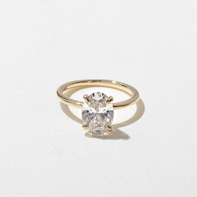 2.05 Carat Oval Cut Lab Diamond Solitaire Ring in 14K Solid Gold - Mivaan Fine Jewelry