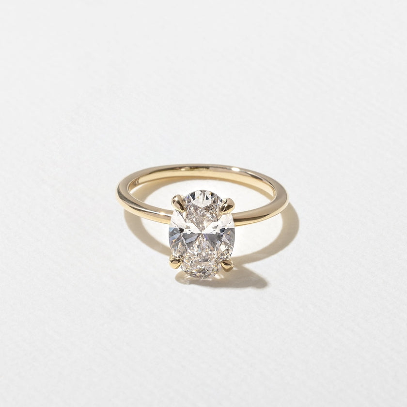 2.05 Carat Oval Cut Lab Diamond Solitaire Ring in 14K Solid Gold - Mivaan Fine Jewelry