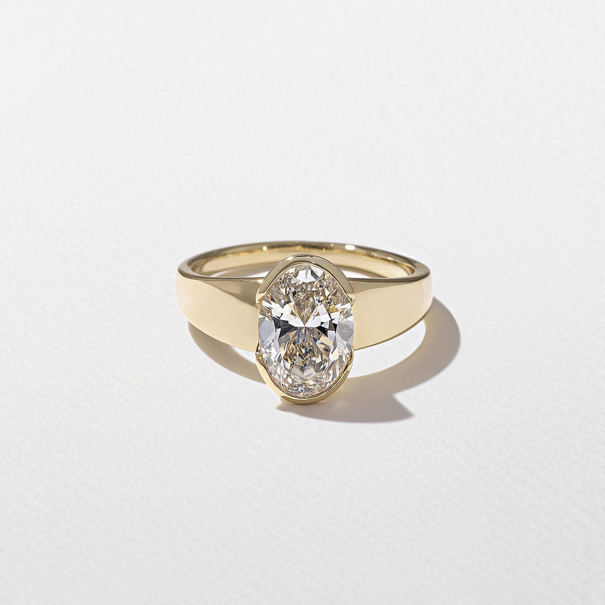 2.05 Carat Oval Cut Lab Grown Diamond Ring in 14K Solid Gold - Mivaan Fine Jewelry