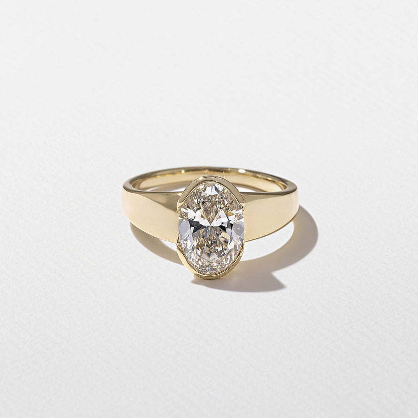 2.05 Carat Oval Cut Lab Grown Diamond Ring in 14K Solid Gold - Mivaan Fine Jewelry