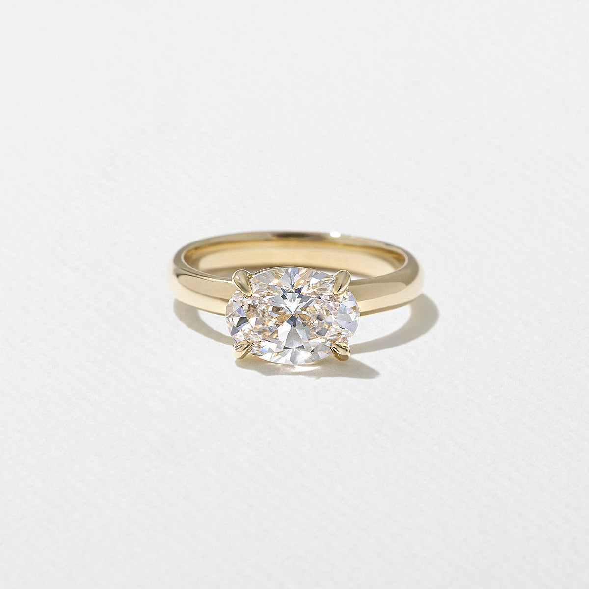 2.05 Carat Oval Cut Lab Grown Diamond Solitaire Ring in Solid Gold - Mivaan Fine Jewelry