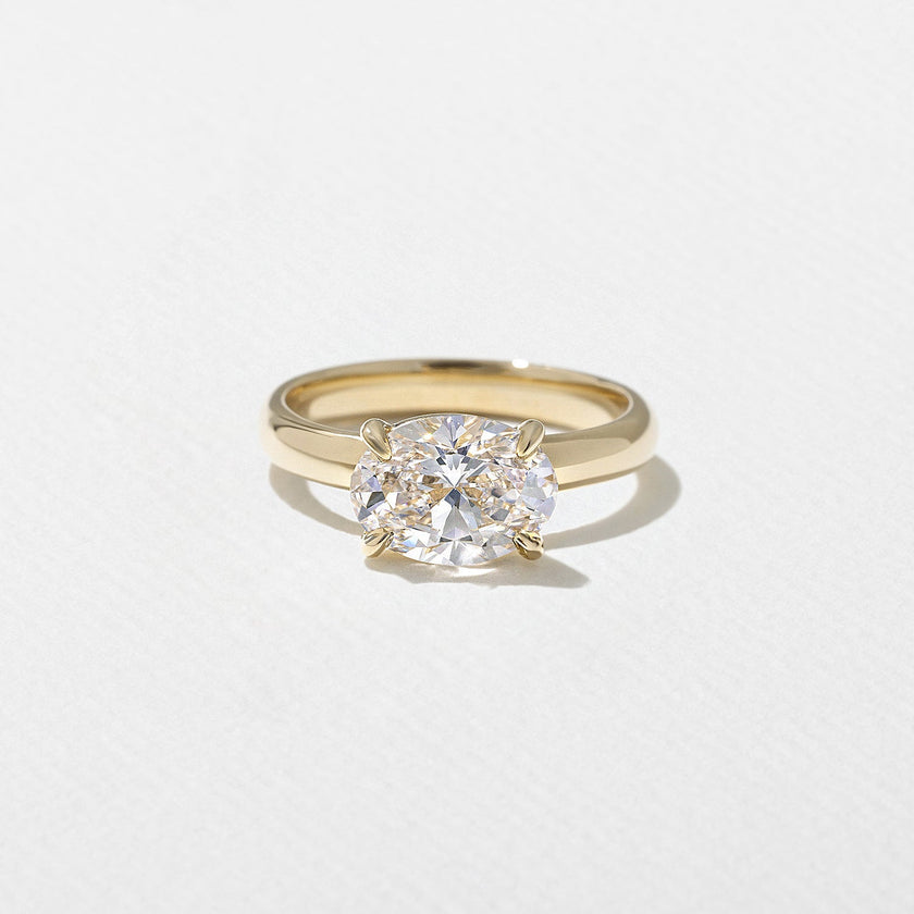 2.05 Carat Oval Cut Lab Grown Diamond Solitaire Ring in Solid Gold - Mivaan Fine Jewelry