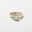 2.30 Carat Pear Cut Lab Grown Diamond Ring with Baguette Side Stones in 14K Solid Gold - Mivaan Fine Jewelry