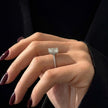 2.5 Carat Elongated Cushion Lab Grown Diamond Ring Pave Band - Mivaan Fine Jewelry