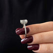 2.5 Carat Elongated Cushion Lab Grown Diamond Ring Pave Band - Mivaan Fine Jewelry