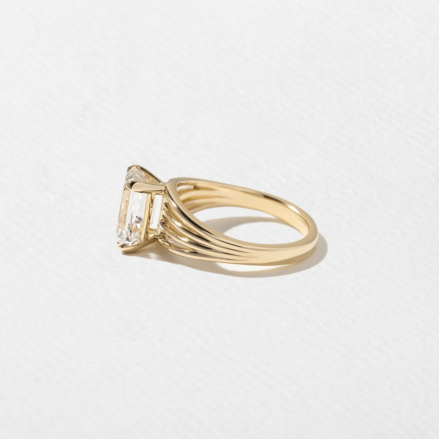 2.5 Carat Emerald Cut Lab Diamond Solitaire Ring - Mivaan Fine Jewelry