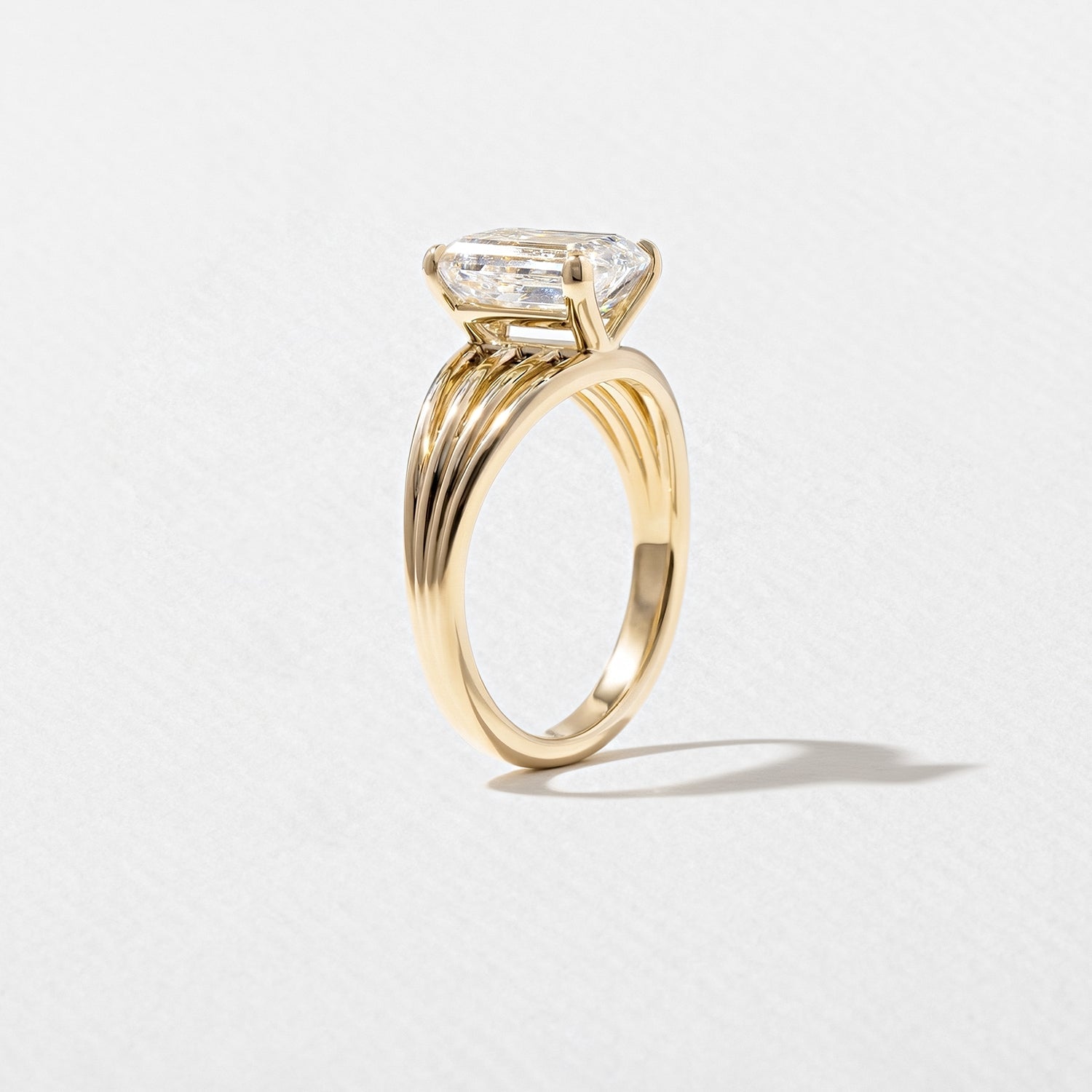 2.5 Carat Emerald Cut Lab Diamond Solitaire Ring - Mivaan Fine Jewelry