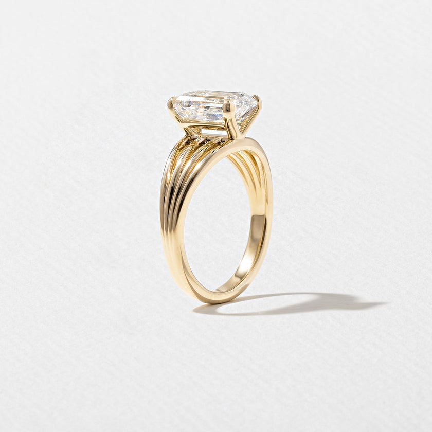 2.5 Carat Emerald Cut Lab Diamond Solitaire Ring - Mivaan Fine Jewelry