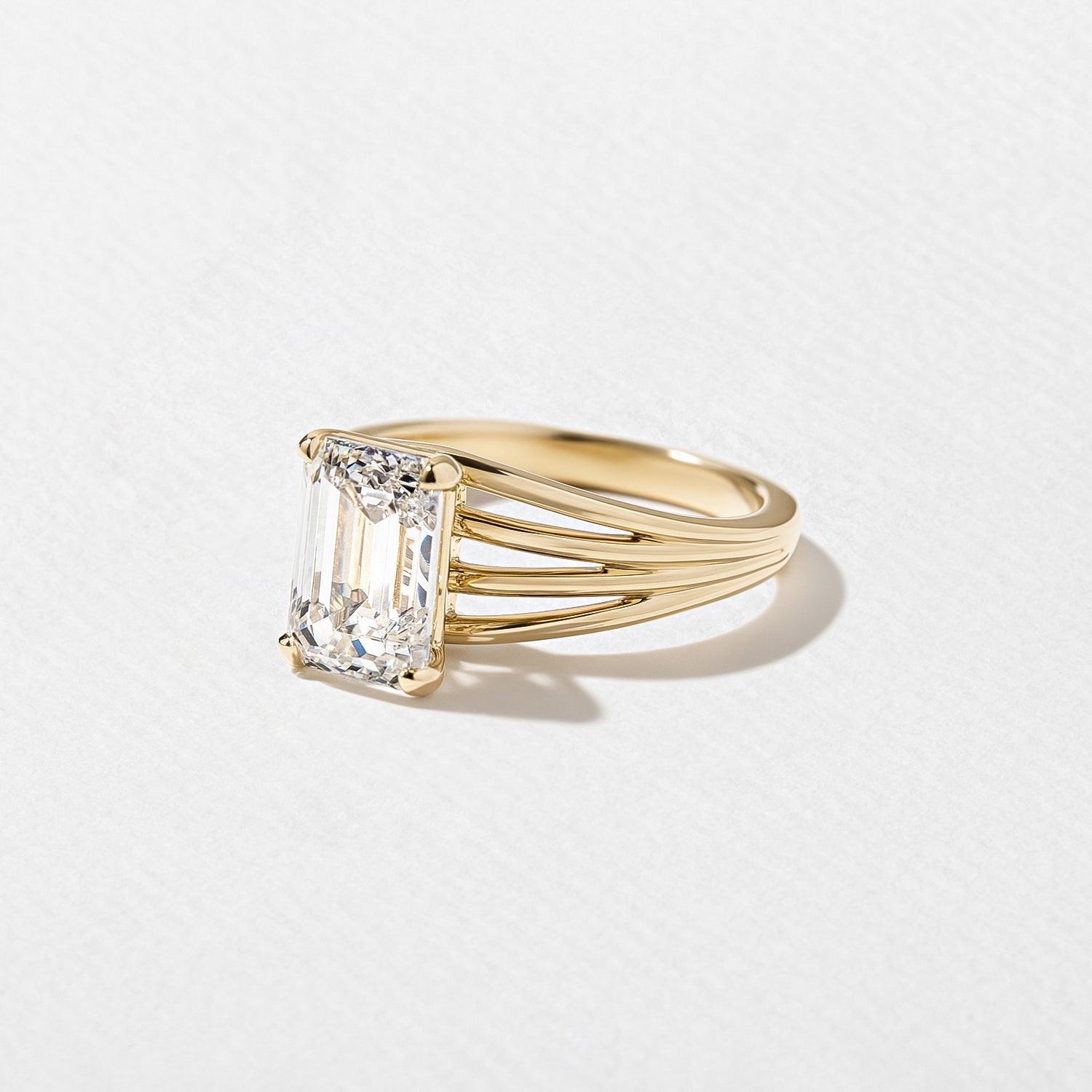 2.5 Carat Emerald Cut Lab Diamond Solitaire Ring - Mivaan Fine Jewelry