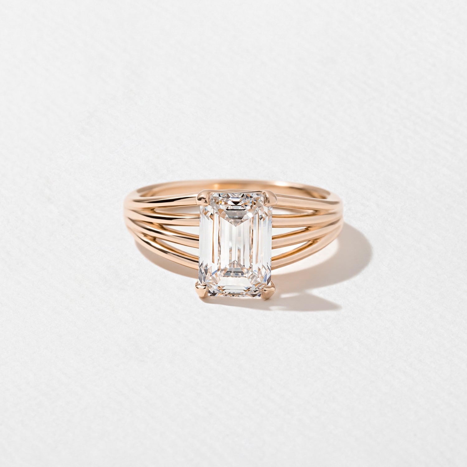 2.5 Carat Emerald Cut Lab Diamond Solitaire Ring - Mivaan Fine Jewelry