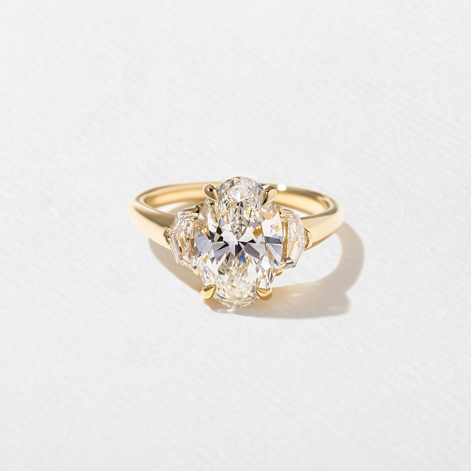 2.5 Carat Oval Cut Diamond Engagement Ring 4 Prong Set in Gold - Mivaan Fine Jewelry