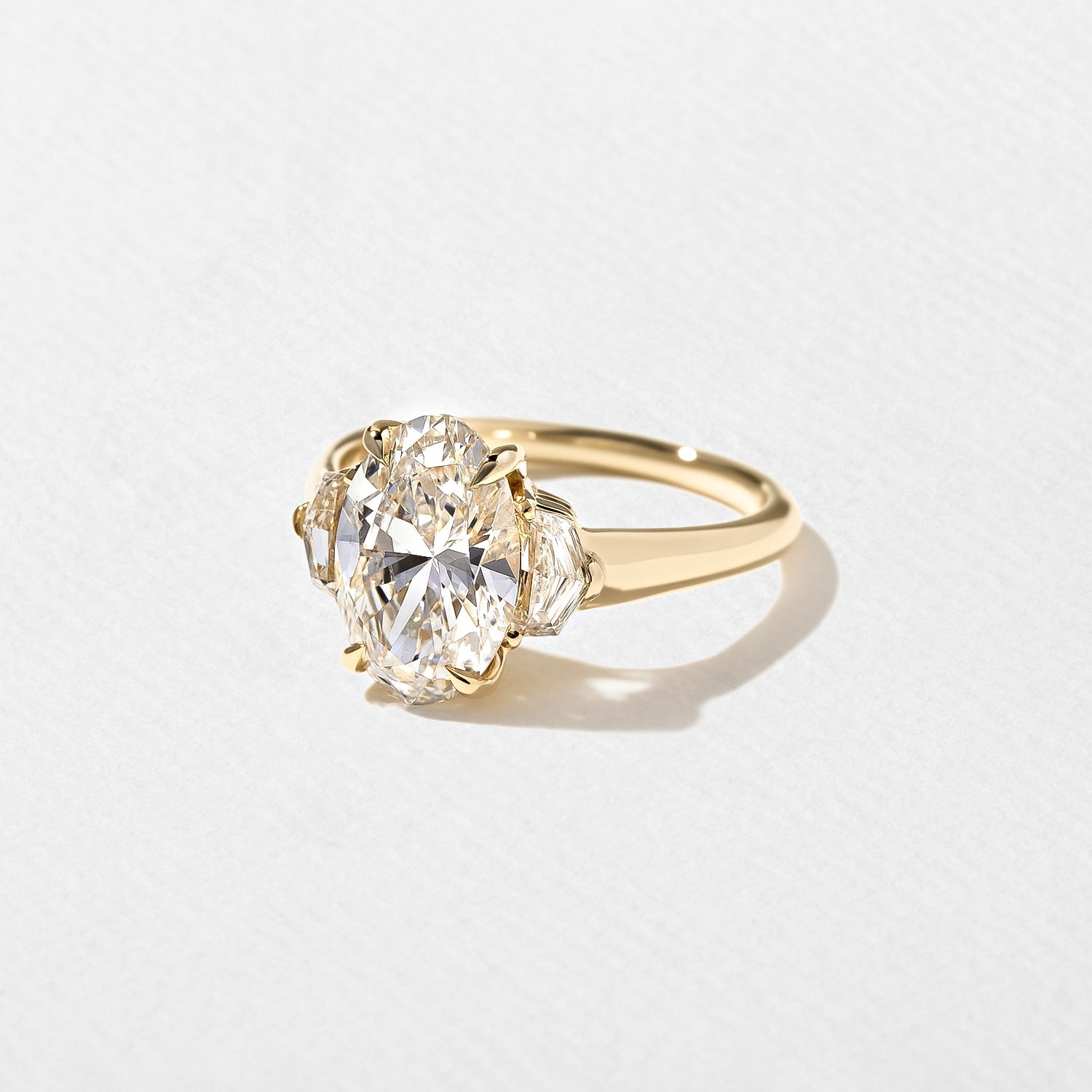 2.5 Carat Oval Cut Diamond Engagement Ring 4 Prong Set in Gold - Mivaan Fine Jewelry