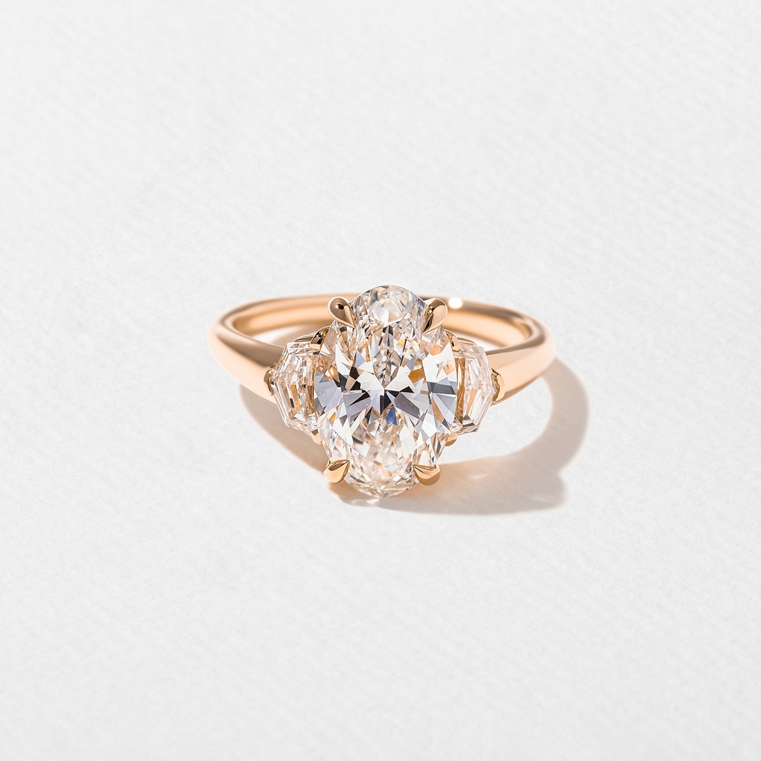 2.5 Carat Oval Cut Diamond Engagement Ring 4 Prong Set in Gold - Mivaan Fine Jewelry