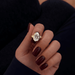 2.5 Carat Oval Cut Lab Grown Diamond Bezel Set Ring for Women - Mivaan Fine Jewelry