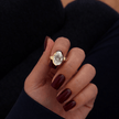 2.5 Carat Oval Cut Lab Grown Diamond Ring Bezel Set 14K Gold - Mivaan Fine Jewelry