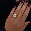 2.5 Carat Oval Cut Lab Grown Diamond Ring Bezel Set 14K Gold - Mivaan Fine Jewelry