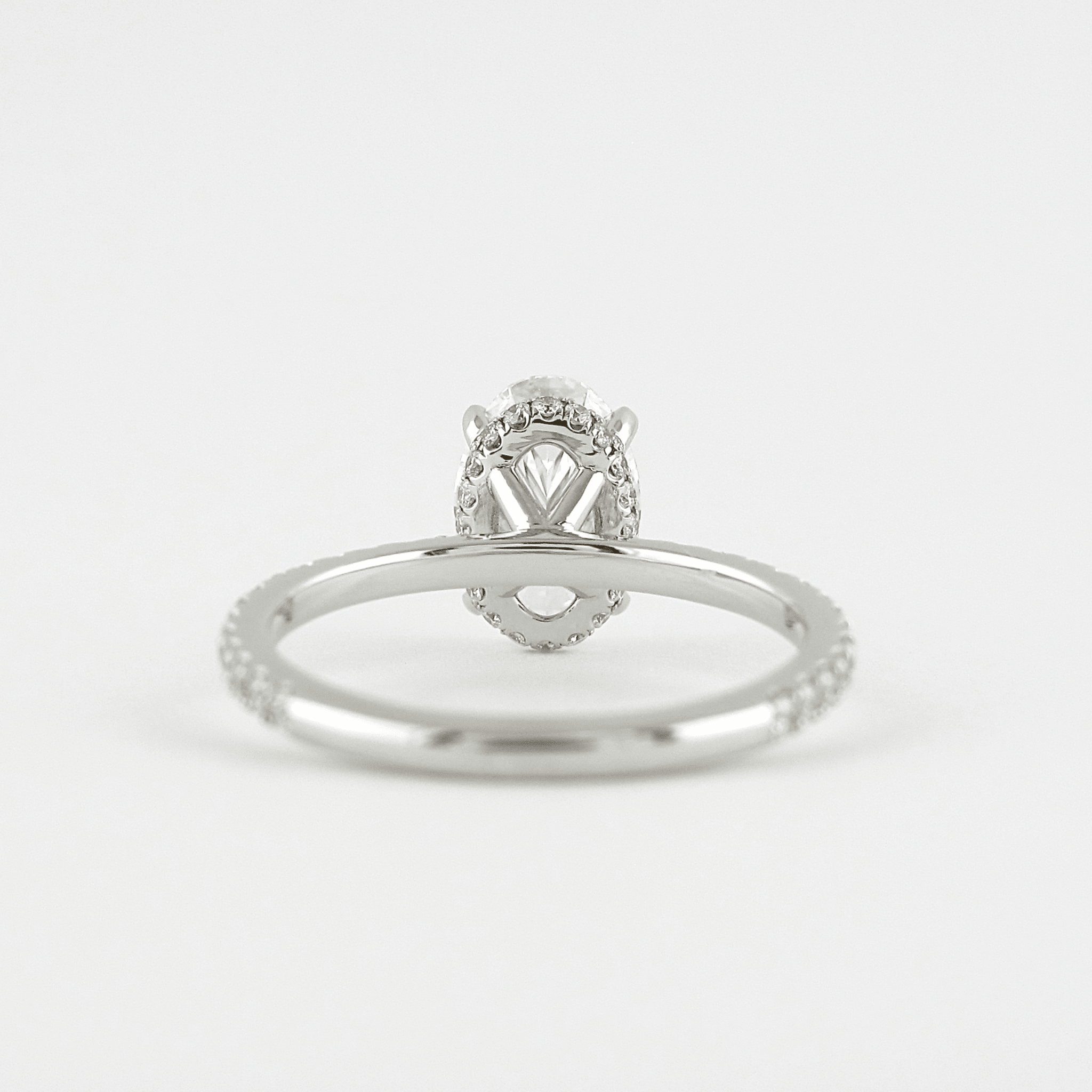 2.5 Carat Oval Lab Diamond Engagement Ring with Pave Hidden Halo - Mivaan Fine Jewelry