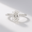 2.5 Carat Oval Lab Diamond Engagement Ring with Pave Hidden Halo - Mivaan Fine Jewelry