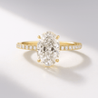 2.5 Carat Oval Lab Diamond Engagement Ring with Pave Hidden Halo - Mivaan Fine Jewelry