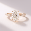 2.5 Carat Oval Lab Diamond Engagement Ring with Pave Hidden Halo - Mivaan Fine Jewelry