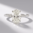 2.5 Carat Oval Lab Diamond Engagement Ring with Pave Hidden Halo - Mivaan Fine Jewelry