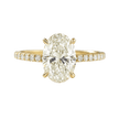 2.5 Carat Oval Lab Diamond Engagement Ring with Pave Hidden Halo - Mivaan Fine Jewelry