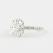 2.5 Carat Oval Lab Diamond Engagement Ring with Pave Hidden Halo - Mivaan Fine Jewelry